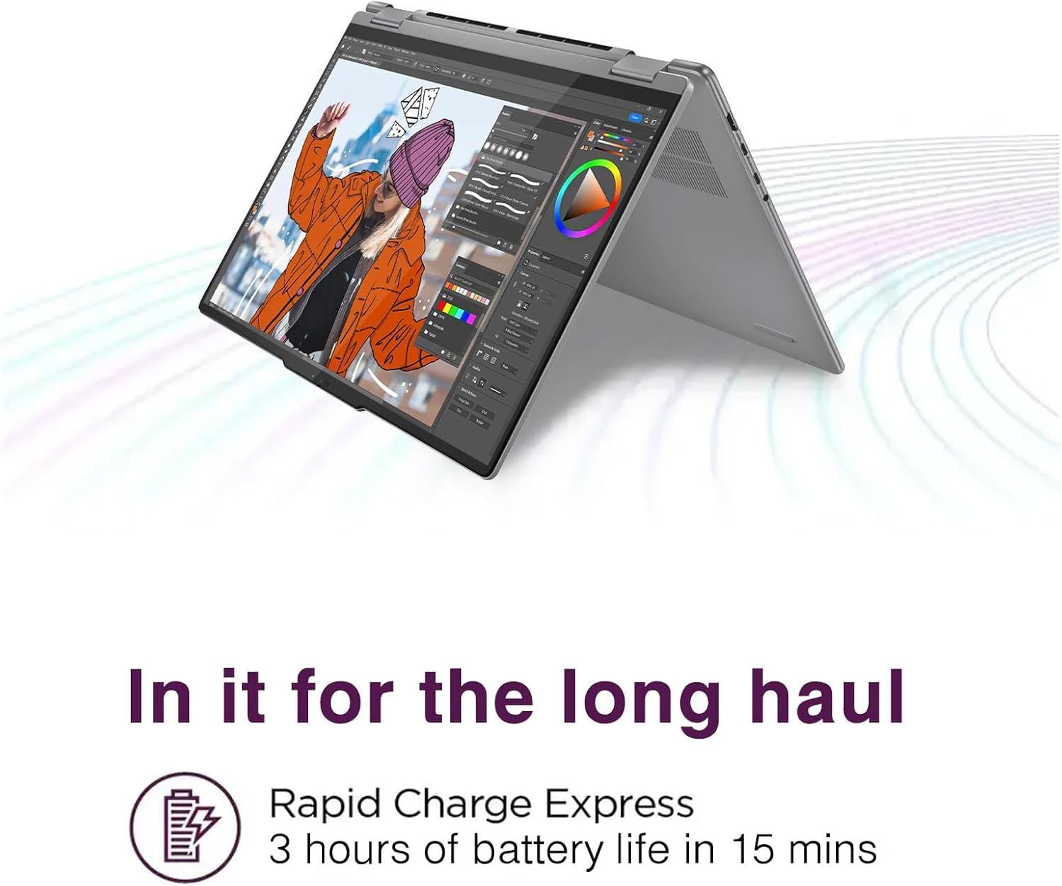 Lenovo Yoga 7 2-in-1 16" 2K Touchscreen Laptop - AMD Ryzen 7 8840HS, Windows 11 Pro, Fingerprint, Backlit Keyboard (16GB LPDDR5X RAM | 1TB SSD)