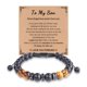 thumbnail image 5 of Pulsera de regalo de Navidad tejida a mano para hijo, esposo, novio, pulsera de ojo de tigre negro esmerilado, 5 of 5