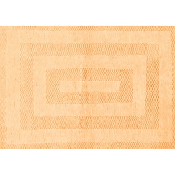 Ahgly Company Indoor Rectangle Solid Orange Modern Area Rugs, 6' x 9'