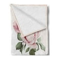 thumbnail image 2 of Rose Soft Flannel Fleece Throw Blanket, Springtime Bouquets of Roses Bridal Flora Corsage Gentle Nature Season, Cozy Plush for Indoor and Outdoor Use, 60" x 80", Pale Pink Reseda Green, by Ambesonne, 2 of 5
