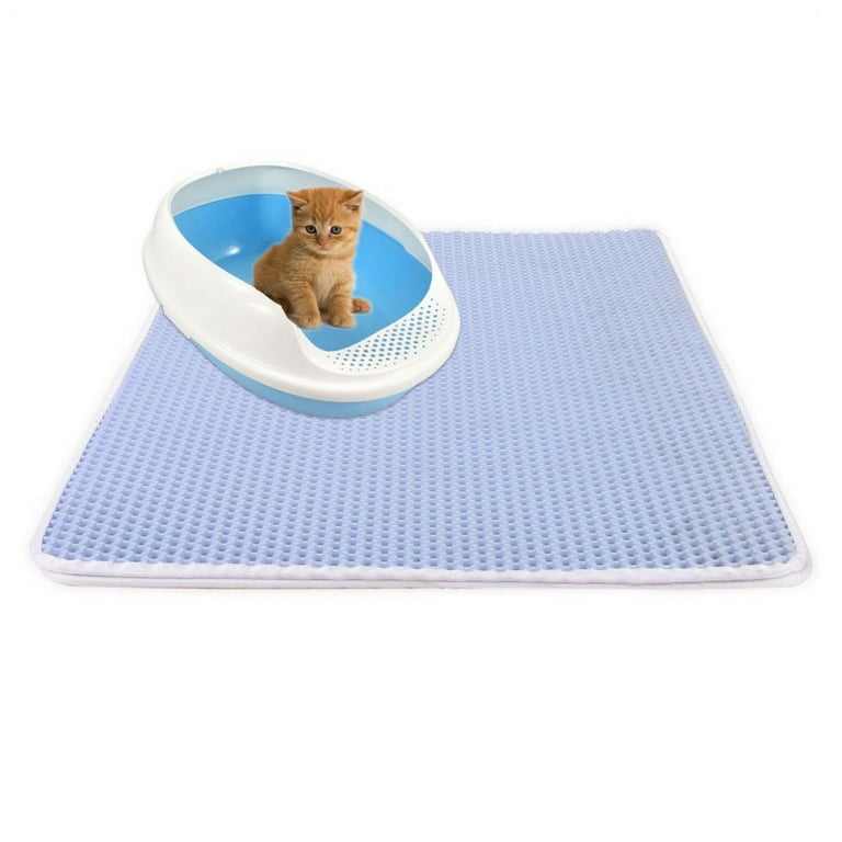 Collections Etc Oversized Cat Litter Trapping Mat with Textured Surface for Extra Hold, Keeps Home Clean