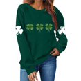 thumbnail image 4 of St Patricks Day Shirt Women Funny Irish Shamrock Shirt Crewneck Graphic Sweatshirts Long Sleeve Casual Pullover Green Holiday Tops, 4 of 4