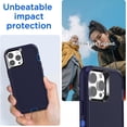 thumbnail image 5 of Designed for Apple iPhone 13 Pro Max Heavy Duty Case Compatible with Magnetic Wireless Charging, Triple Layer Protection Shockproof Drop Tested Protective Case for Apple iPhone 13 Pro Max, Navy, 5 of 6