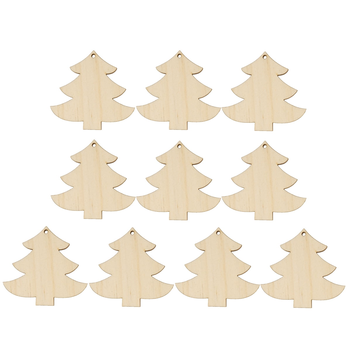 10pcs New Year Wooden Tag Christmas Gift Tree Hanging Home Decoration Orname PC 