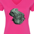 thumbnail image 4 of Inktastic Lurking gator Women's V-Neck T-Shirt, 4 of 5