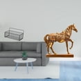 thumbnail image 2 of Cesta Organizadora De Pared De Metal Flotante Con Escultura De Caballo, Estante De Almacenamiento Decorativo Para Cocina, Baño, Sala De Estar Y Oficina., 2 of 8