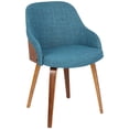 thumbnail image 4 of Bacci Dining Room Chairs for Dining Table Set of 2, Upholstered Dining Chairs, Modern Dining Chair, Kitchen Chairs for Dining Table, Mid Century Modern Dining Chairs (Teal Fabric), 4 of 6
