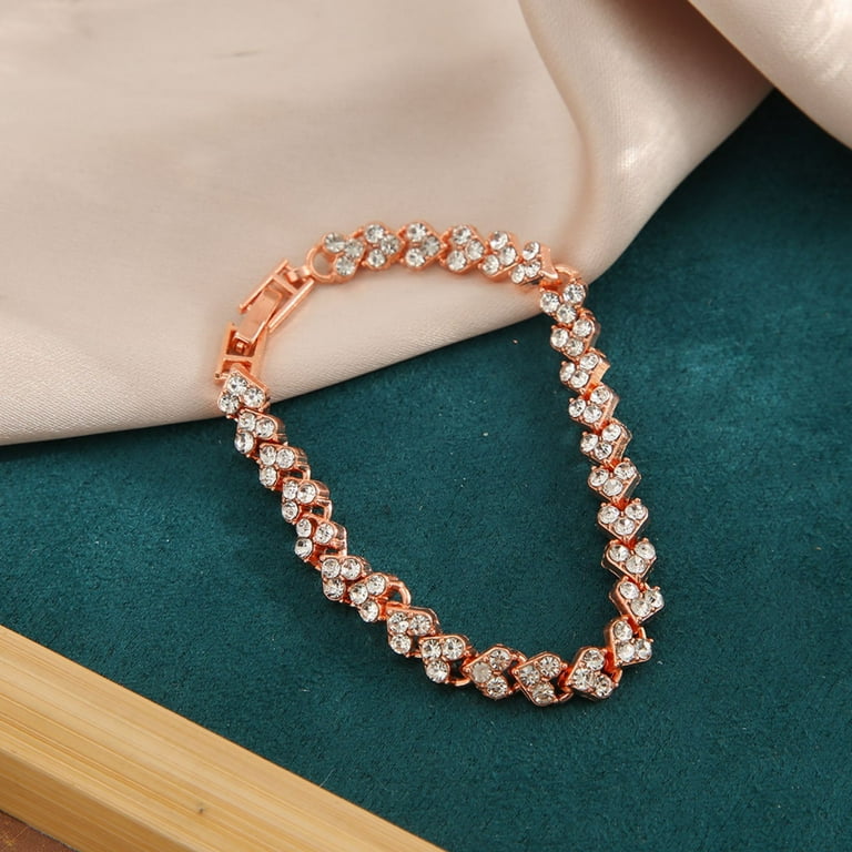 EARKITY Bracelets for Women White Gold Plated Diamond AAA+ Cubic