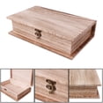 thumbnail image 2 of Wooden Hinged Lockable Box Jewellery Storage Case Crfats Sundries Organizer, 2 of 11
