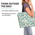 thumbnail image 2 of Disketp Floral In Teal Bolsa Tote Estampada para Mujer, Bolso de Hombro y de Mano para Compras y Viajes, 2 of 8