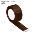 thumbnail image 2 of Unique Bargains 1.5 Inch Wide 24 Yards Satin Ribbon, 2 Pack Double Face Solid Crafts Roll for Party Home DIY Wrapping Decoration, Brown, 2 of 6