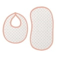 thumbnail image 5 of Bacati - Muslin 4 pack Bibs/Burp Cloths Girls Petals Floral Coral, 5 of 7