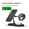 thumbnail image 1 of Station de Charge Sans Fil 3-en-1 Chargeur LED Contrôle Tactile avec Veilleuse Support de Table Réglable pour Hôtel Noir, 1 of 9