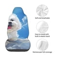thumbnail image 4 of Wukai Cute Cloud Bichon Frise Full Set Car Seat Covers with Soft Padding Universal Auto Front Seats Protector and Cushion Mat, 4 of 5