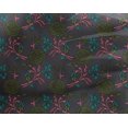 thumbnail image 4 of oneOone Georgette Viscose Fabric Leaves & Floral Block Decor Fabric Printed BTY 42 Inch Wide, 4 of 4