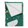 thumbnail image 2 of Cocktail Party Soft Flannel Fleece Throw Blanket, Clinking Glass Silhouettes and a Bottle of Champagne, Cozy Plush for Indoor and Outdoor Use, 70" x 90", Jade Green Orange, by Ambesonne, 2 of 5