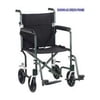 Drive Medical FW17BL Fly-Weight Deluxe Aluminum Transport Chair 17 Inch Blue
