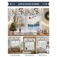 thumbnail image 6 of Valance Curtains for Kitchen Windows Winter Snowman Reindeer SnowRod Pocket Valance Xmas Tree Leaves VintageShort Window Curtain Topper for Bedroom Living Room Bathroom 42x12in, 6 of 7