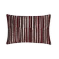thumbnail image 5 of Decorative Red 12"x14" (30x35 cm) Lumbar Pillow Cover, Silk Beaded Oblong Pillow, Striped Pattern Modern Style - Scarlet Splendor, 5 of 10