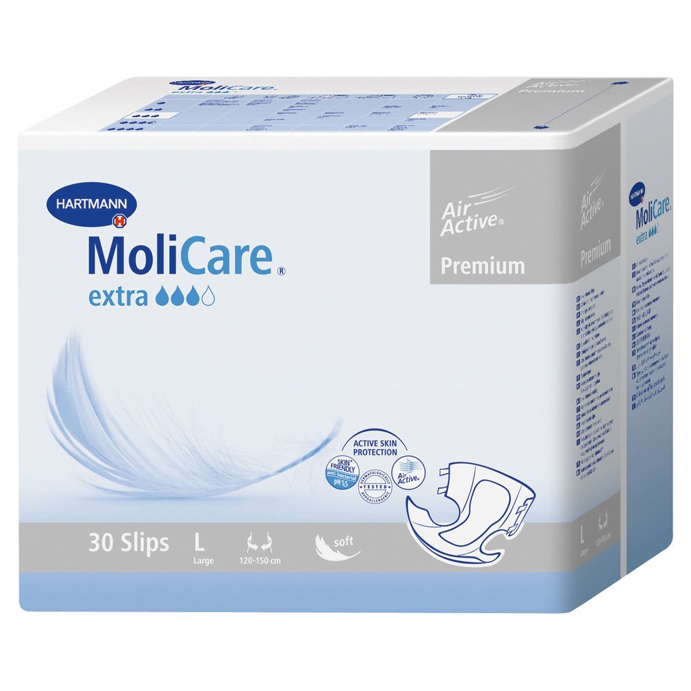 Premium Soft Extra Adult Diapers Large 30/bg, 47 to 59 Inch Waist