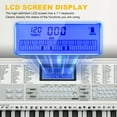 thumbnail image 6 of 61 Keys Electric Piano Keyboards with Lighted Up Keys,255 rhythms,Bench,Stand,Headphone,Microphone(White), 6 of 23