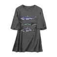 thumbnail image 4 of Womens Athletic Tops Women's T-Shirts Women's Oversized Top Loose Short Sleeve T Shirt for Everyday Comfort and Effortless Style Gray S, 4 of 4
