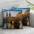 thumbnail image 3 of Awypu Urban Landscape Short Plush Pillowcase Set of 2 All Year Round Suitable 22x22in, 3 of 7