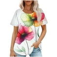 thumbnail image 2 of Pohista Women Summer Tops Trendy T Shirts for Women Loose Fit Blouses for Women Dressy Casual Women's Blouses Casual Short Sleeve my saved for later items, 2 of 6