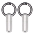 thumbnail image 1 of Keychain Capsule Container, Stainless Steel Airtight Bottle Portable Capsule Organizer Keychain Holder Container Portable Box Case for Outdoor Travel Camping, 1 of 7