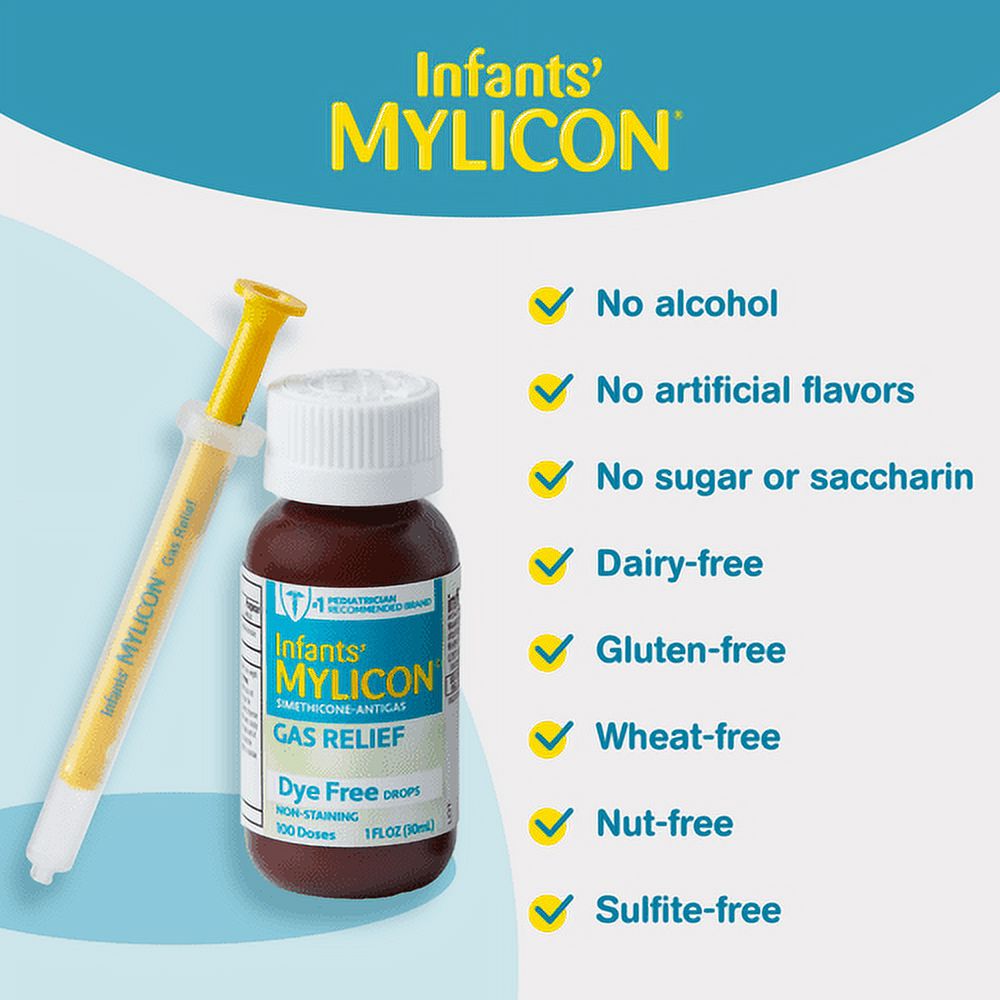 Infants' Mylicon Gas Relief Drops, Dye Free Formula, 1 oz - image 4 of 5