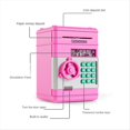 thumbnail image 2 of Alcancía Electrónica Automática, Mini Caja de Seguridad para Monedas, Caja de Ahorros, Contraseña, Cerradura con Llave, Cajero Automático, Regalo para Niños, Color Rojo, 2 of 4
