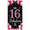 1A, variant on Black Background Banner with Pink White Balloons Glitter Stars Crown and Sparkling 16 for Sweet 16 Birthday Party Decoration Photography Props Backdrop Happy Birthday Party Supplies Decorations