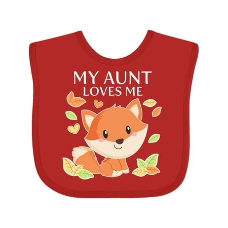 

Inktastic My Aunt Loves Me- Little Fox Gift Baby Boy or Baby Girl Bib