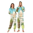 thumbnail image 3 of IAUYY Unisex Adult Onesie Pajamas Ultra-Soft Crystal-Soft Fabric, Halloween Adult Onesie Pajamas Adults,With a Zipper Plus Size Onesie Pajamas, Cute Little Sheep, 3 of 7