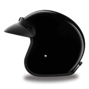 Daytona Helmets Cruiser D.O.T. Approved Open Face Three Quarter Shell Motorcycle Helmet With Visor