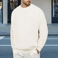 thumbnail image 2 of Wdgfv Men's Knit Sweater Coat Winter Warm Soft Long Sleeve Round Neck Casual Pullover Oversized Cozy Outwear, 2 of 5