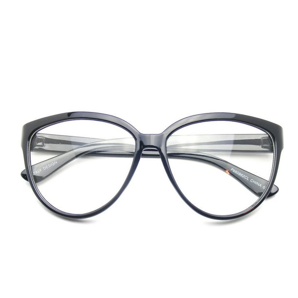 Emblem Eyewear - Lunettes Geek Oeil de Chat de Mode Nerd Rétro Surdimensionnées pour Femmes