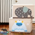thumbnail image 6 of 3 Sprouts Collapsible Toy Chest Storage Bin for Kids Playroom, Yeti, 6 of 7