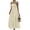 Beige, variant on JULMCOMO Summer Dresses for Women Polka Dot Off Shoulder Cinched Waist Casual Maxi Dresses A Line Flowy Vacation Sundresses Dark Blue S