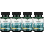Swanson Glycine - Featuring Ajipure 500 mg 60 Veg Caps 4 Pack