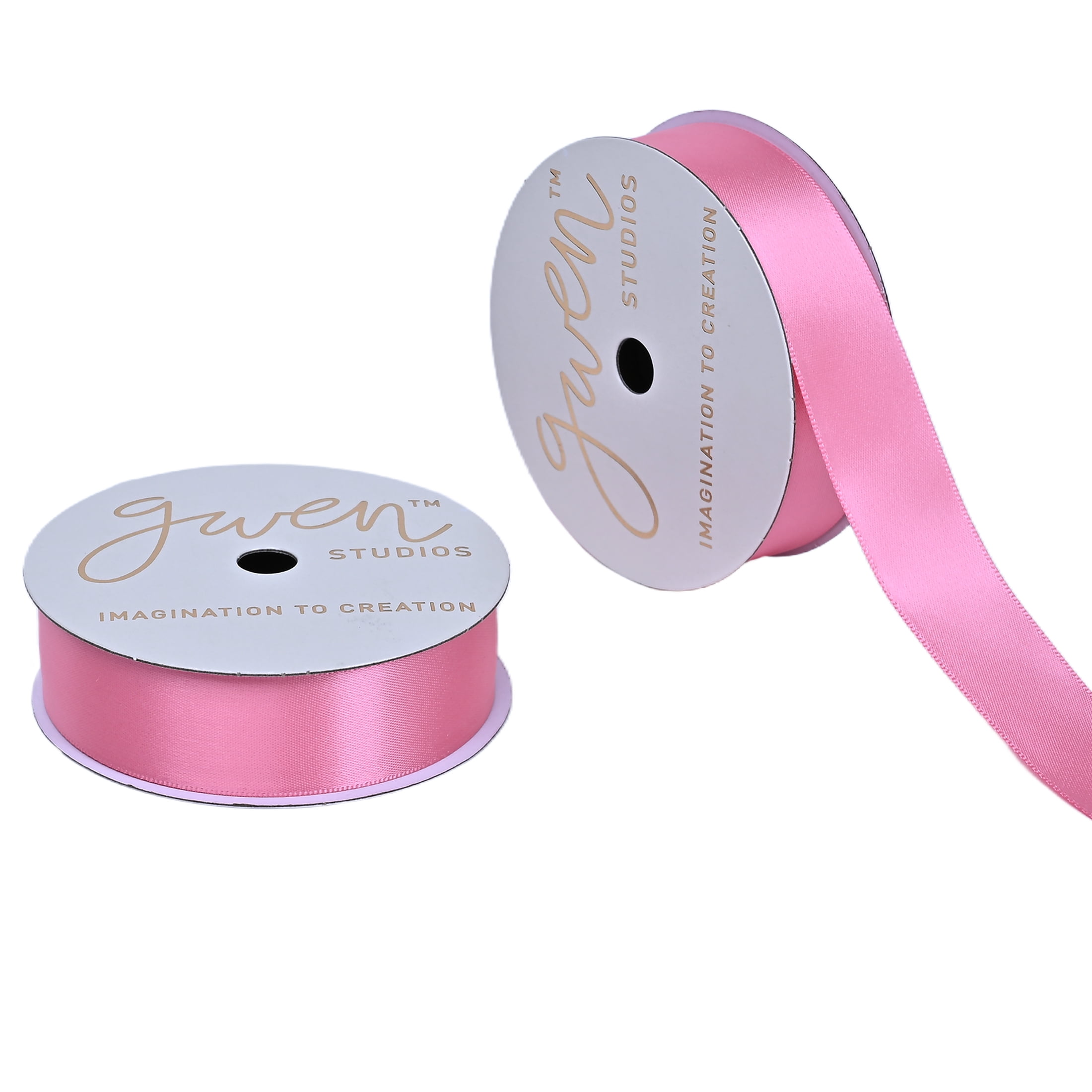 Gwen Studios 7/8" Coral Satin Ribbon, 6 Yards