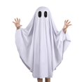 thumbnail image 2 of Disfraz de fantasma para niños pequeños, Poncho de Halloween, traje de Boo, capa de hoja blanca, ropa de actuación de Cosplay para niños y niñas, 2 of 5