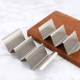 thumbnail image 4 of Taco Holder Stackable Heat Resistant Comfortable Grip Rust-proof Food Grade Space Saving Stainless Steel Oven Safe Burrito Stand for Dining Room, 4 of 7