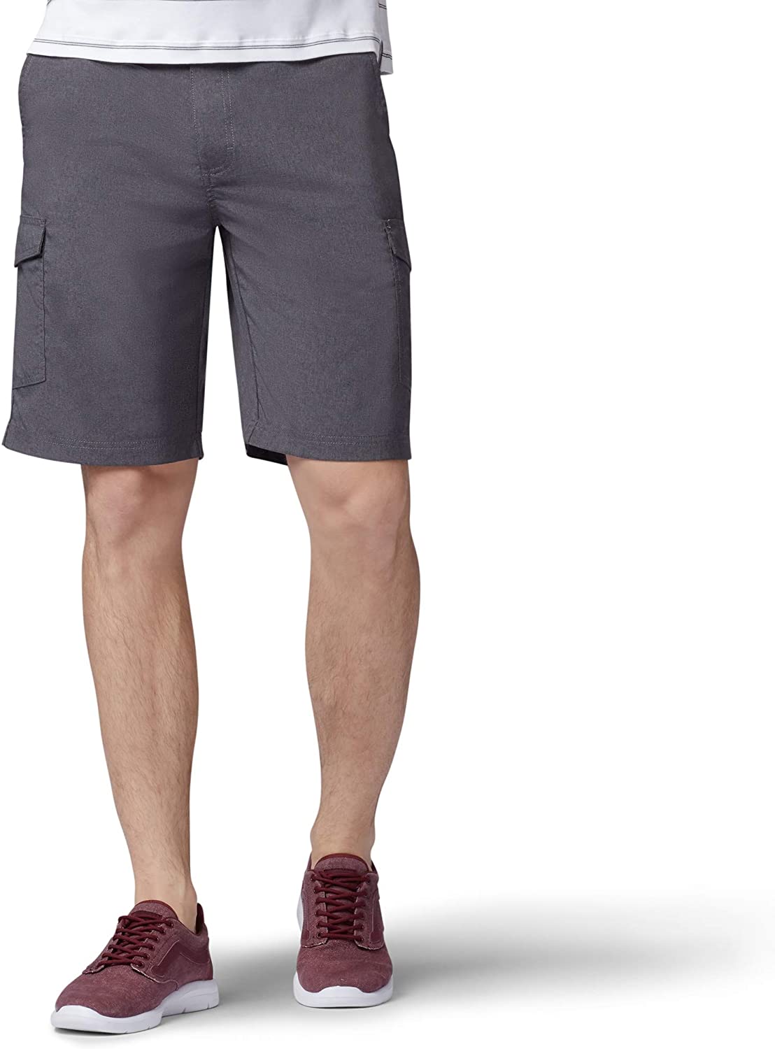 lee comfort stretch cargo shorts, large 