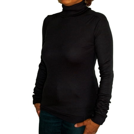 European Fit Supersoft Ladies Long Sleeve Top Turtleneck