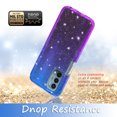 thumbnail image 5 of OnePlus Nord N200 5G Case With Built-in Screen Protector, Rosebono Hybrid Glitter Sparkle Transparent Colorful Gradient TPU Cover Case For OnePlus Nord N200 5G (Blue/Purple), 5 of 5