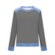 thumbnail image 5 of Camisetas de Manga Larga para las Mujeres Loose Fit Color Sólido Blusa de Cuello Redondo Top Suave Casual, 5 of 6