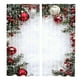 thumbnail image 1 of Cortinas decorativas con estampado navideño de terciopelo, copos de nieve y bolas navideñas para festivales., 1 of 4