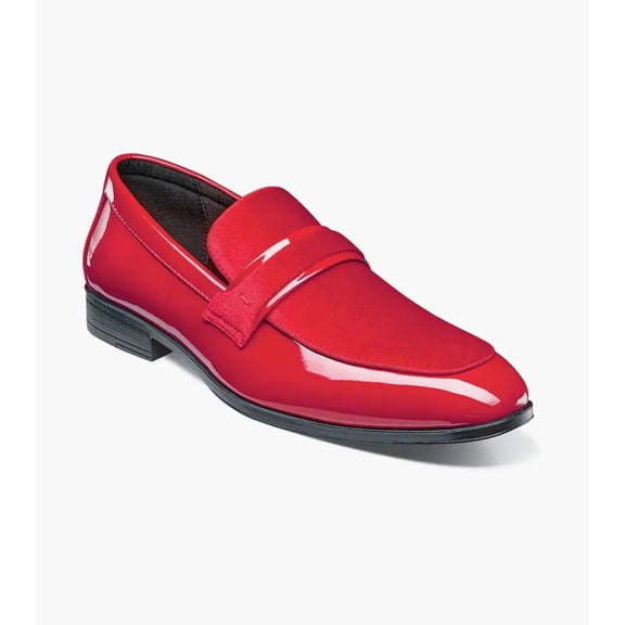 Stacy Adams Spratley Moc Toe Saddle Slip On Dress Shoes Red 25686-600