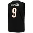 thumbnail image 3 of Men's Fanatics Joe Burrow Black Cincinnati Bengals Big & Tall Muscle Tank Top, 3 of 3